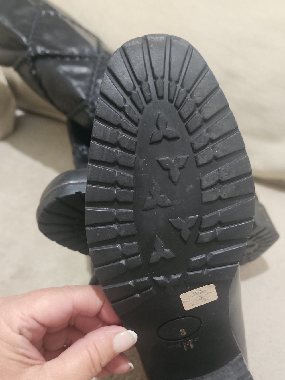 Vintage Nordstrom Made in Italy Leather Tall Boots Beautiful Detaling. - Picture 6 of 11